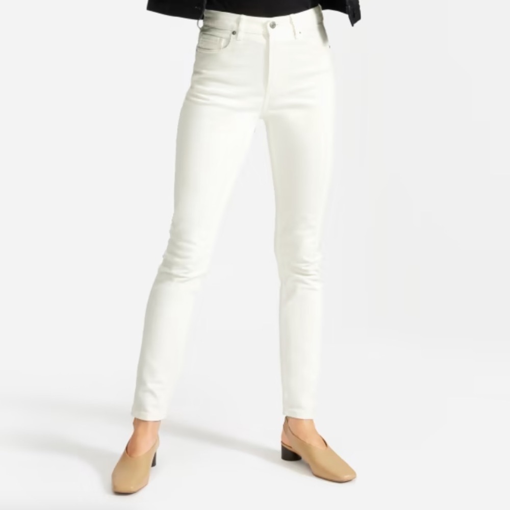 NEW‎ EVERLANE The High-Rise Skinny Jean in Bone White Size 33